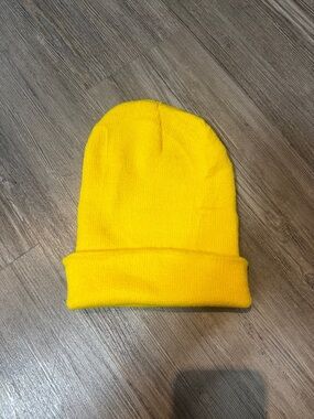 Kids Yellow Knit Beanie Hat
